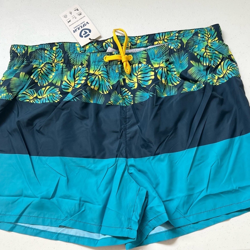 VIFUUR Men's Quick Dry Swim Trunks with Mesh Liner